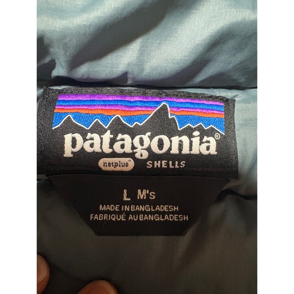 Patagonia Men's Down Jacket Blue Full Zip Puffer down Insulated Size L - Picture 2 of 8